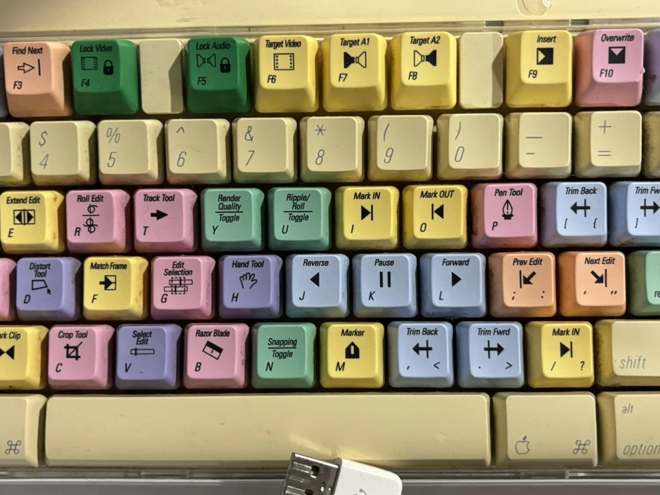 Apple Mac M7803 BPS Logic Colored Final Cut Pro Video Editing Keyboard Working - Image 4 of 4