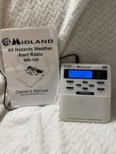 Midland WR-100 NOAA Weather Alert Radio w/ Manual   Tested Working