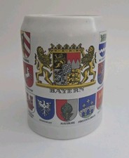 Bayern Ceramarte Stein Mug Beer Coat of Arms German Made in Brazil Stoneware