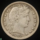 1902-P Barber Liberty Head Quarter - Fine Details:Scratches