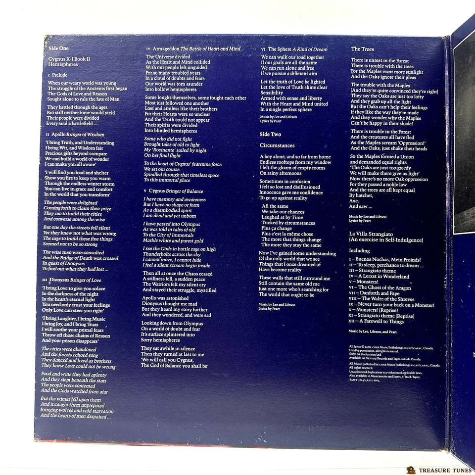 Rush – Hemispheres Vinyl (LP, Album) ANR-1-1014 - Image 4 of 4