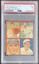 1935 Goudey 4-in-1 #5A (see Note) with Al Simmons, Mickey Cochrane, HOF, PSA 3