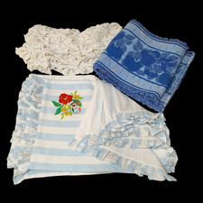  For Crafting 8pc Total VTG 1 Table Runner/ 6 Placemats / 1 LG Lace Doily
