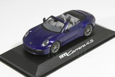 Minichamps 1/43 Porsche 911 Carrera 4S Cabriolet (992) Gentian Blue 2019 - Porsc