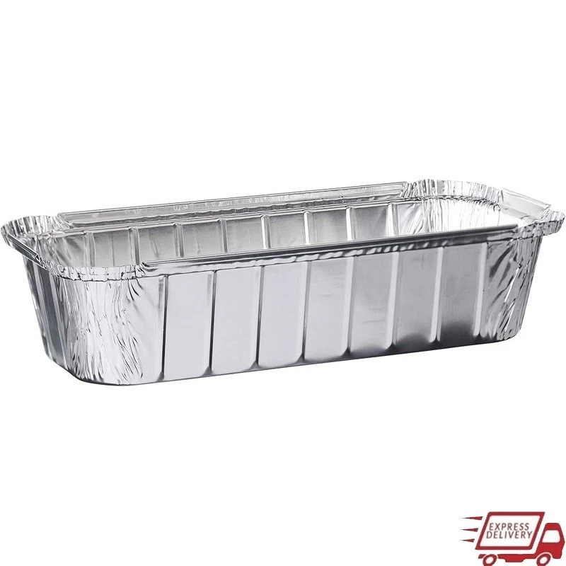 Disposable Aluminum Foil Pans Baking Roasting Cooking Bread Cakes 50 Pack New