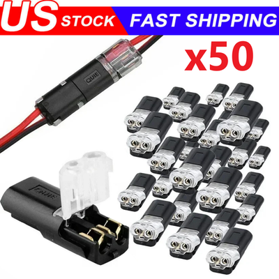 #ad 2 Pin Waterproof Electrical Connector Car Automotive Wire Plug Terminal LOT $10.99