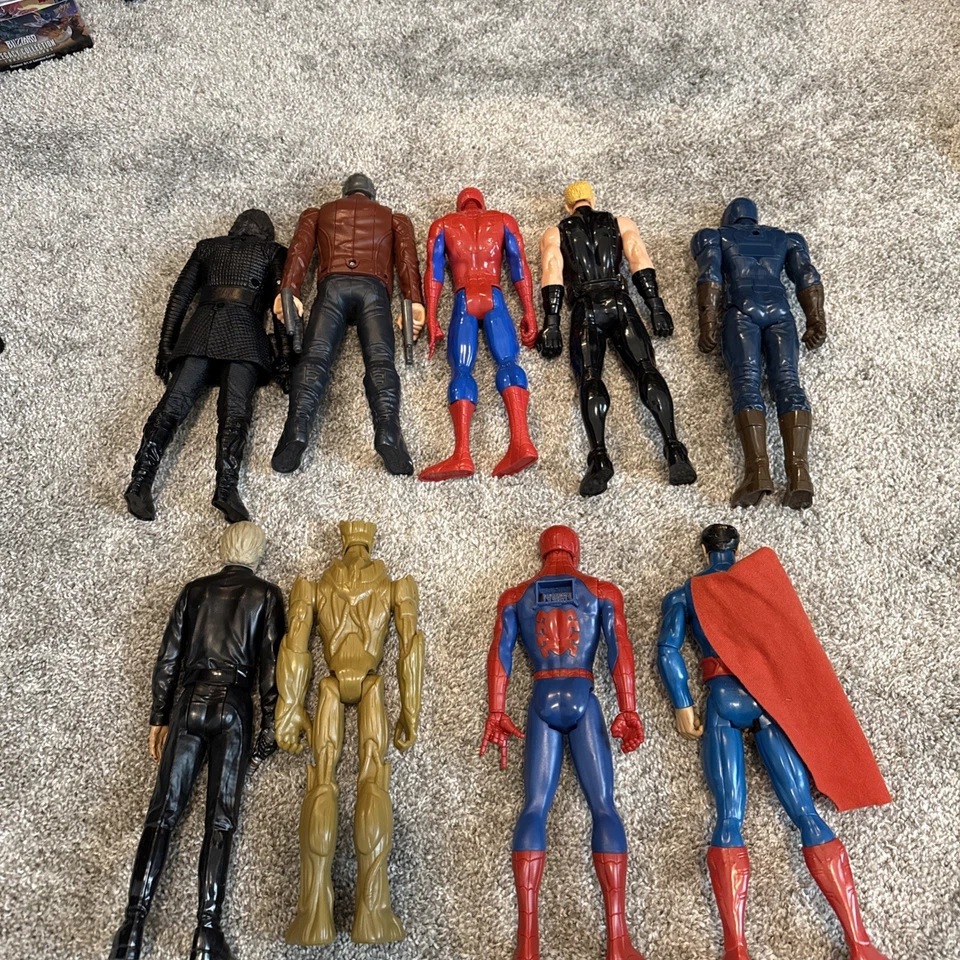 Lote de 9 Figuras de Acción Hero Series 12" Marvel Guardians Hasbro Paquete Foto 2 de 2