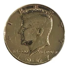 1967 & 1968 Kennedy Half Dollar JFK 40% SILVER US Mint Gilded Gilt Gold Plated