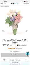 Jellycat Amuseables Bouquet Of Flowers nwt
