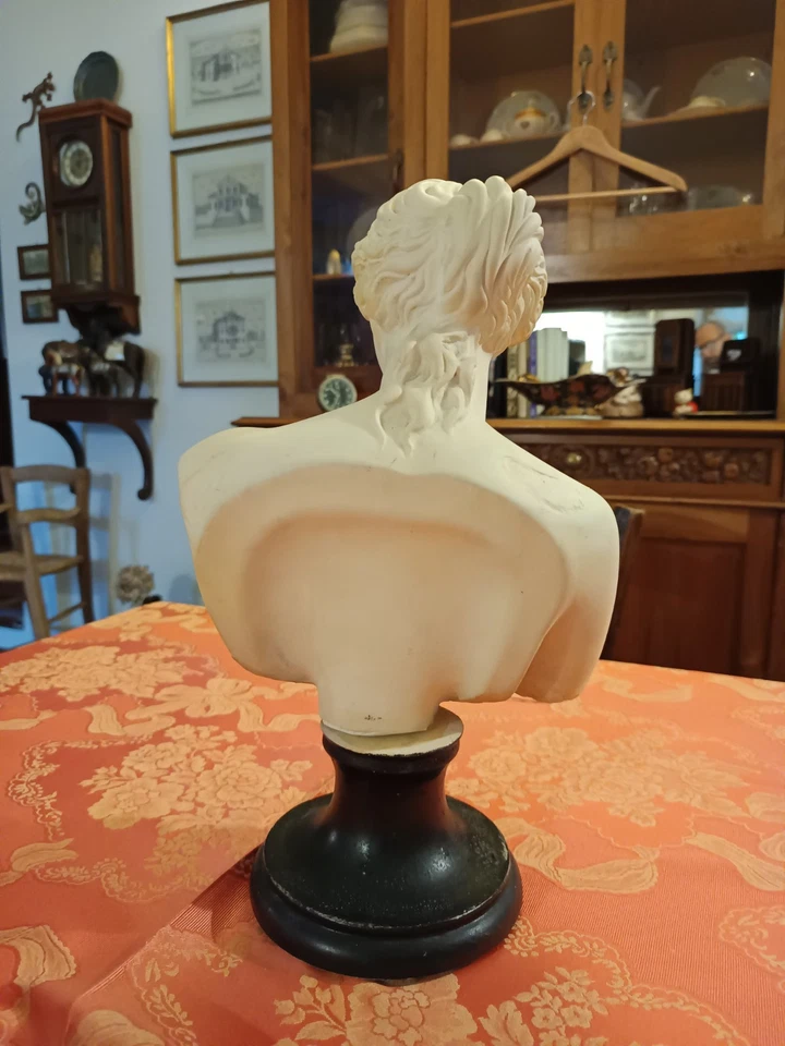 Elegante busto Venere Di Milo in polvere di marmo, stile classico - Immagine 3 di 4