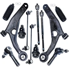 12pcs Front Lower Control Arms Sway Bar Tie Rods Kit for 2009-2020 Dodge Journey