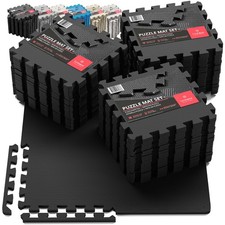 Interlocking Foam Gym Mats Set - EVA Workout Floor Tiles for Home Fitness