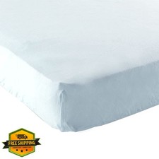 Luvable Friends Baby Blue Solid Fitted Crib Sheet One Size