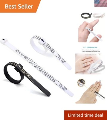Accurate 2 Pack Finger Sizing Gauge, US Sizes 1-17, Compact & Lightweight Design