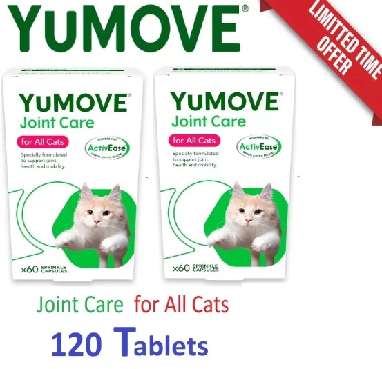 YuMOVE Senior Cat Joint Supplement for Older Stiff Cats, Glucosamine 120 Tabs UK