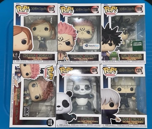 Funko Pop JUJUTSU KAISEN LOT OF 6 Figures #1113 1117 1118 1119 1374 1375 Inumaki