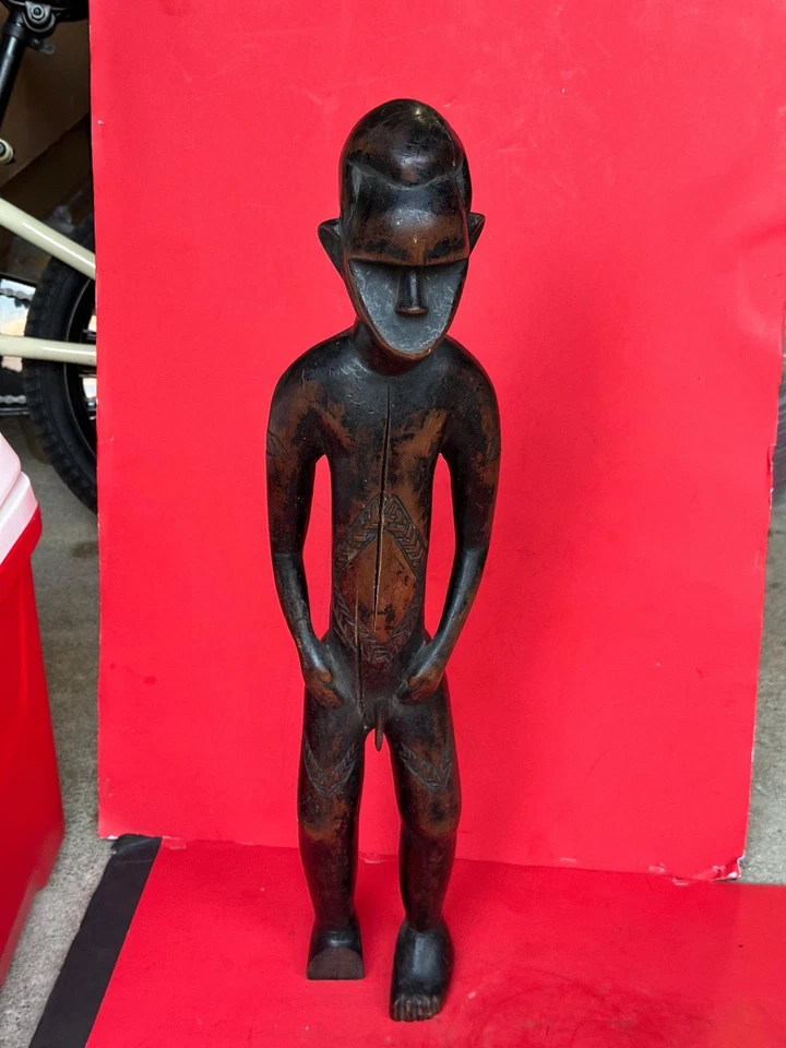 Figura Ancestro Toma DE COLECCIÓN - Escultura Masculina Sociedad Poro (25") Foto 4 de 4