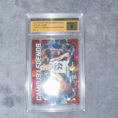 #ad 2024 Panini Prizm Draft Picks Caitlin Clark Campus Legends Red Ice Prizm #5 $72.00