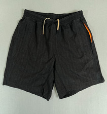 Lululemon Pace Breaker 7 Gym Shorts M Black Grey Herringbone Lightweight Running