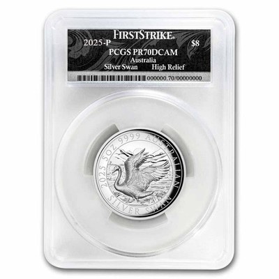 2025 Australia 5 oz Silver Swan PR-70 PCGS HR (FS, Swan Label) | eBay
