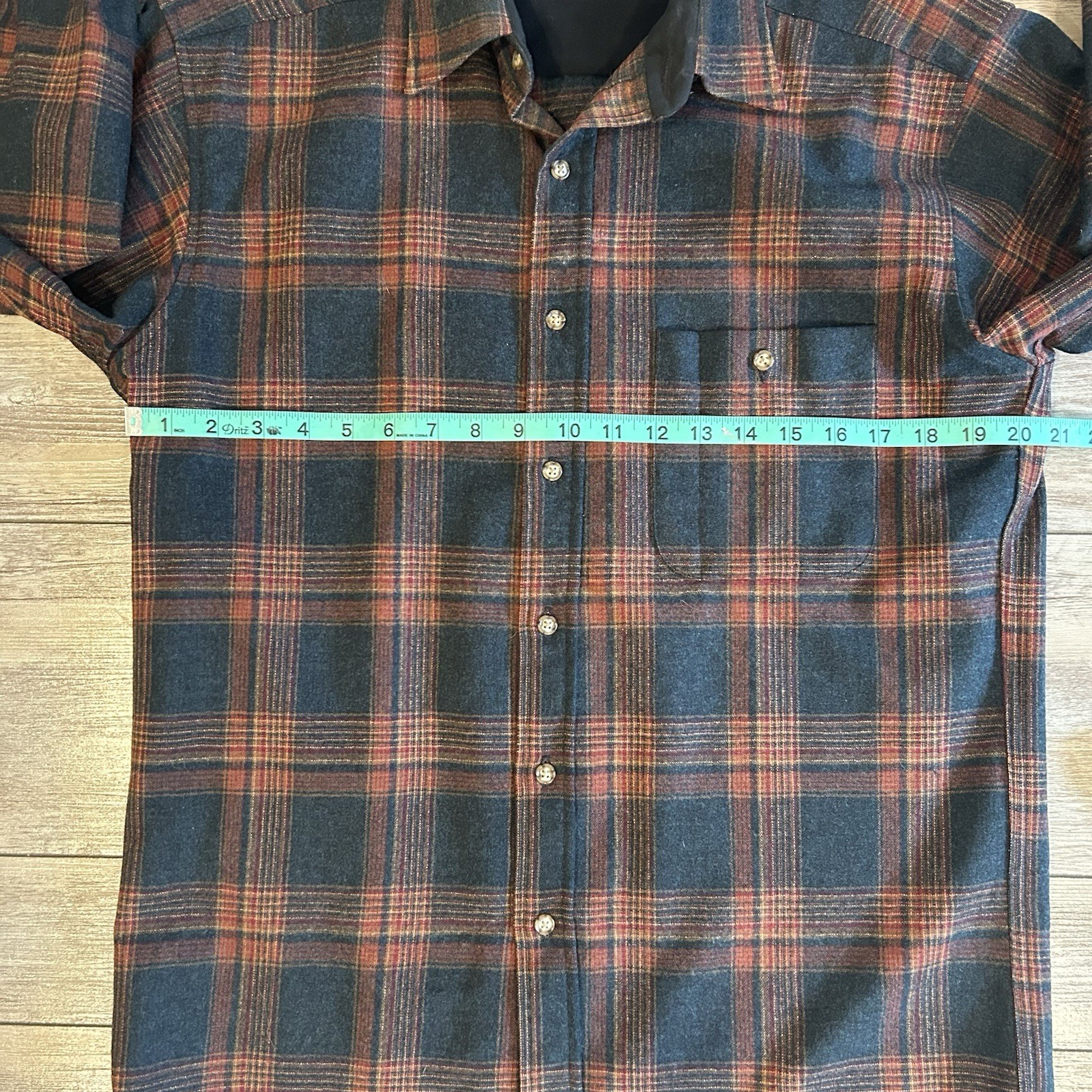 Vintage Pendleton Wool Button Up Long Sleeve Elbo… - image 5