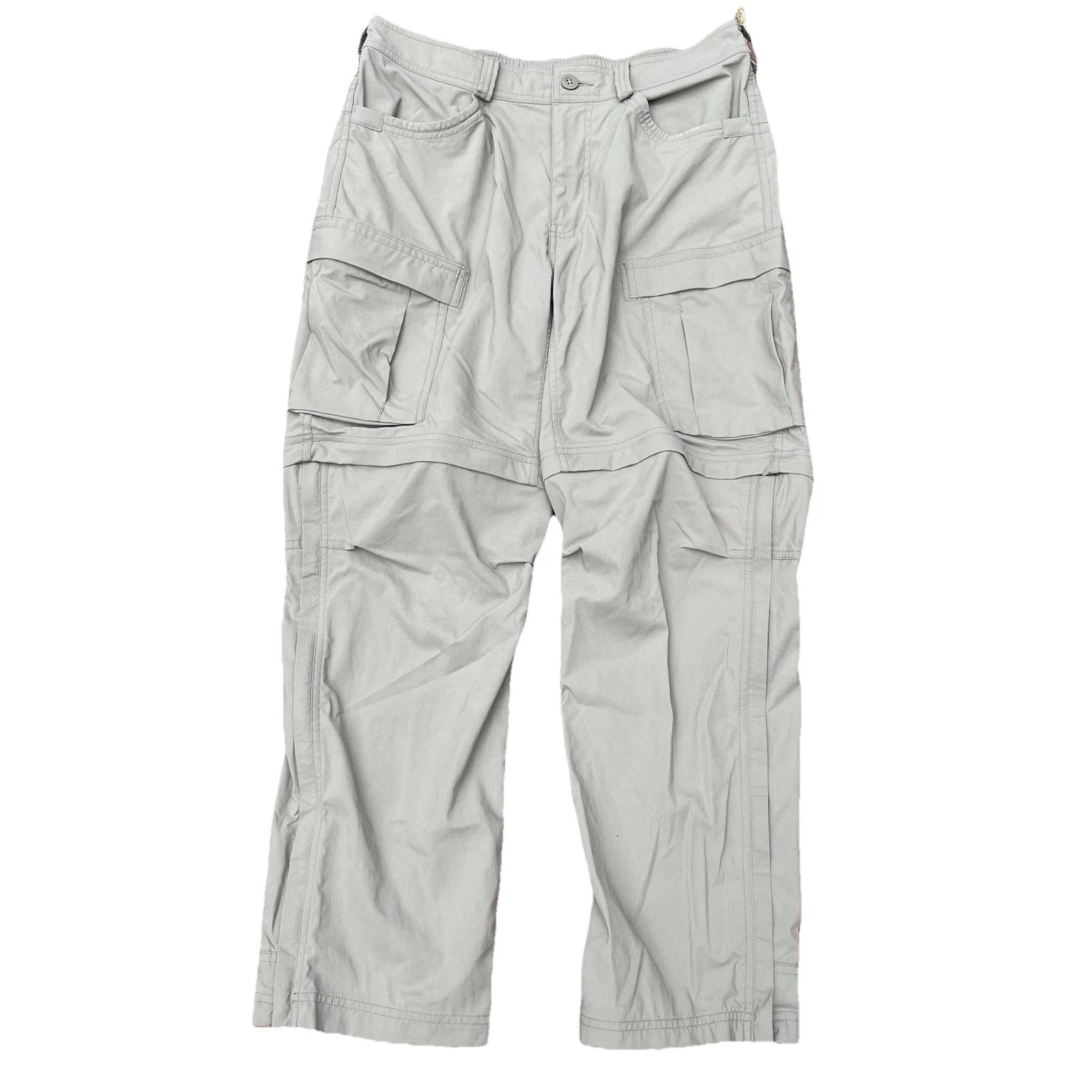 REI Co-op Convertible Pants Mens 34x29 Beige Hiking Zip Off Cargo Relaxed Camp