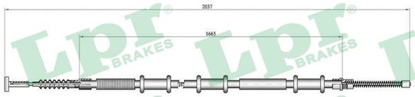 Bremsseil Seilzug Feststellbremse LPR C0470B FüR Multipla Fiat 186AXC1A 186BMC1A-image