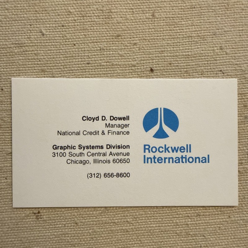 Vintage Business Cards Chicago Illinois Rockwell International Graphic...