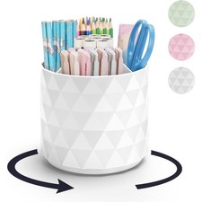 Desk Organizer,Sparkling Diamond-like Pen Holder for Desk 360 Rotating Office