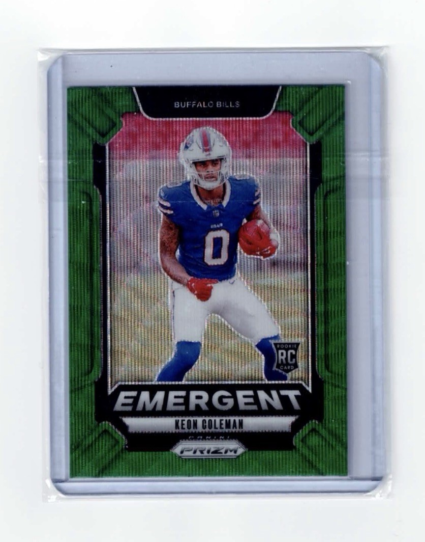 2024 Panini Prizm - Emergent Keon Coleman Green Wave Prizm #16 RC