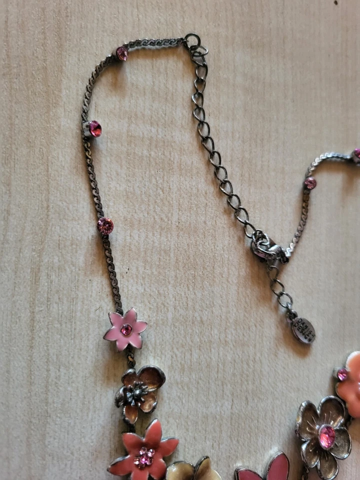 Pilgrim розовый эмали серебряного тона ожерелье - Изображение 4 из 4