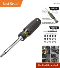 Multi-bit Ratcheting Screwdriver 15-in-1 Bits Nut Driver Construction Home