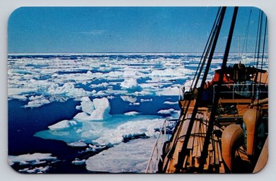 Ice Floes in Hudson Straits in the Canadian Arctic Canada Postcard