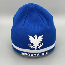 Bogota Colombia Beanie Adult One Size Blue Knit Cap Hat Winter BTA