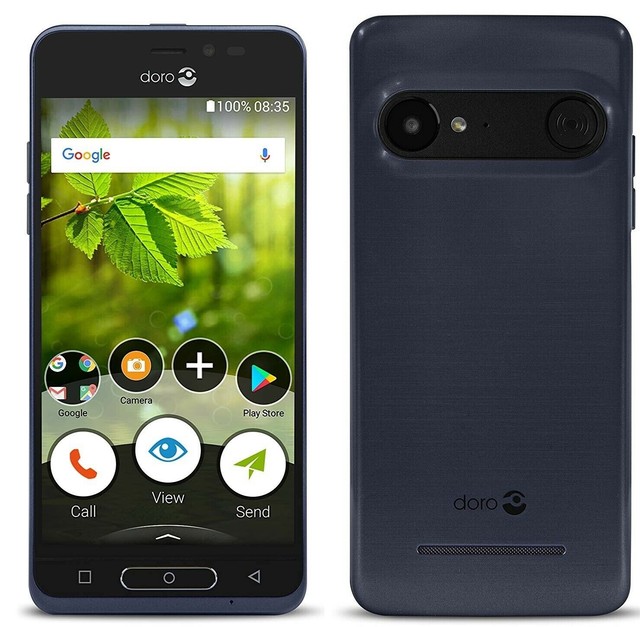 Doro 8035 4g 5" Smartphone 16gb Locked to Tesco Mobile Metallic Blue a for sale online eBay