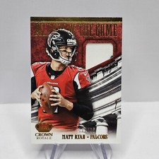 2013 Panini Crown Royale Pillars of the Game Materials Gold /25 Matt Ryan #14