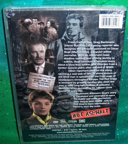 NEW RARE OOP DARK SKY FILMS HORST BUCHHOLZ WET ASPHALT LOST NOIR MOVIE DVD 1958 - Imagen 2 de 2