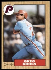 1987 O-Pee-Chee Greg Gross Philadelphia Phillies #338