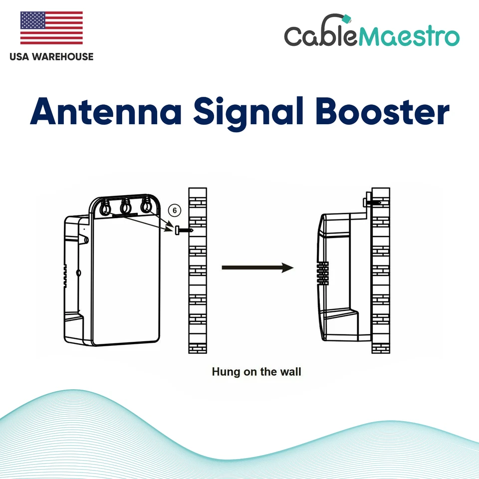 Antenna Signal Booster 36dB Cable TV Amplifier HDTV AMP Range Extender Channel - Image 4 of 4