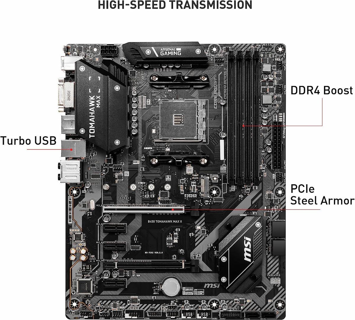 MSI B450 Tomahawk AM4 DDR4 | Jawa