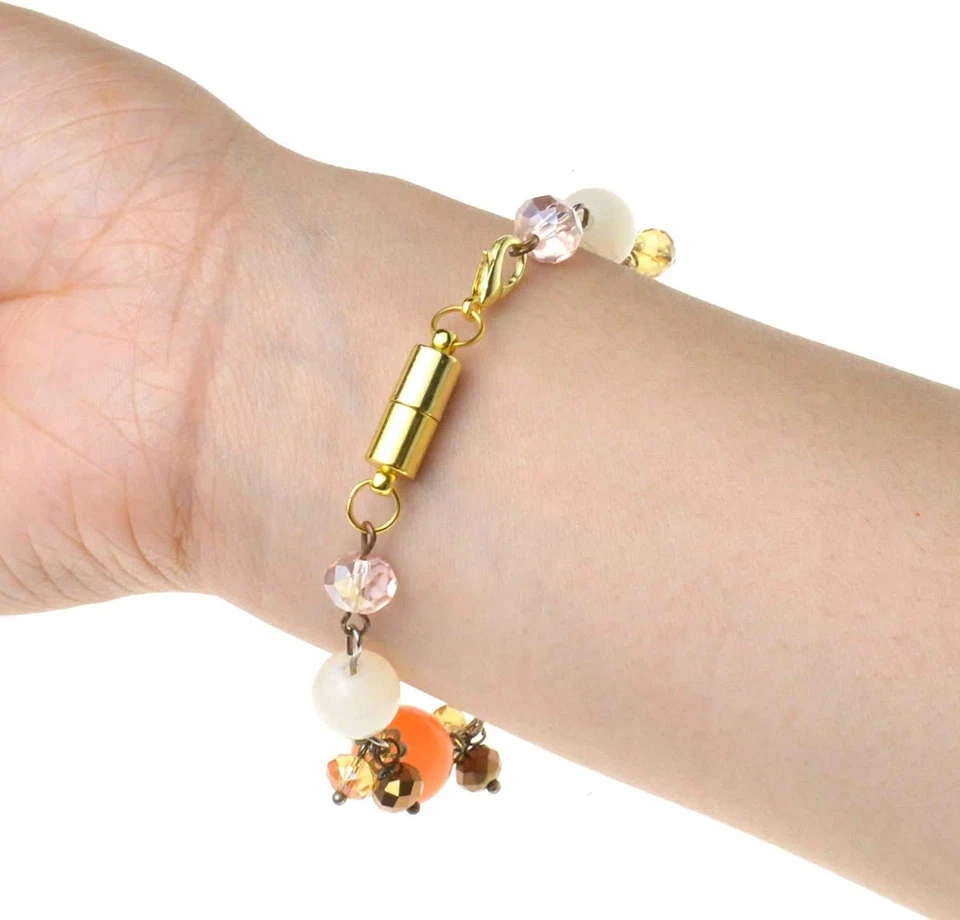 16 Pcs Magnetic Lobster Clasps for Jewelry Necklace Bracelet, Rhinestone Ball an - Image 4 of 4