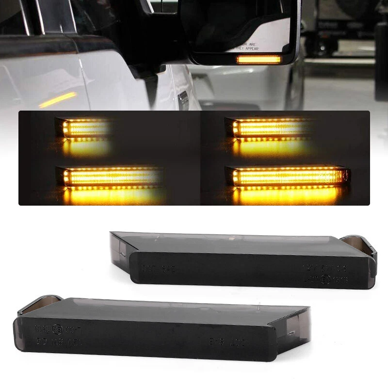 Lámpara de luz de señal de giro secuencial LED debajo del espejo lateral para Ford F-150 2004-2014 Foto 2 de 4