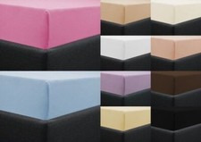 JERSEY Drap Housse De Lit 80x200, 100x200, 180x200 Blanc Rose