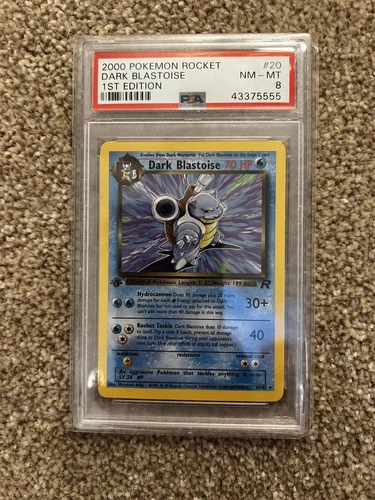 2000 Pokémon Rocket 1st Edition Dark Blastoise #20 - PSA 8