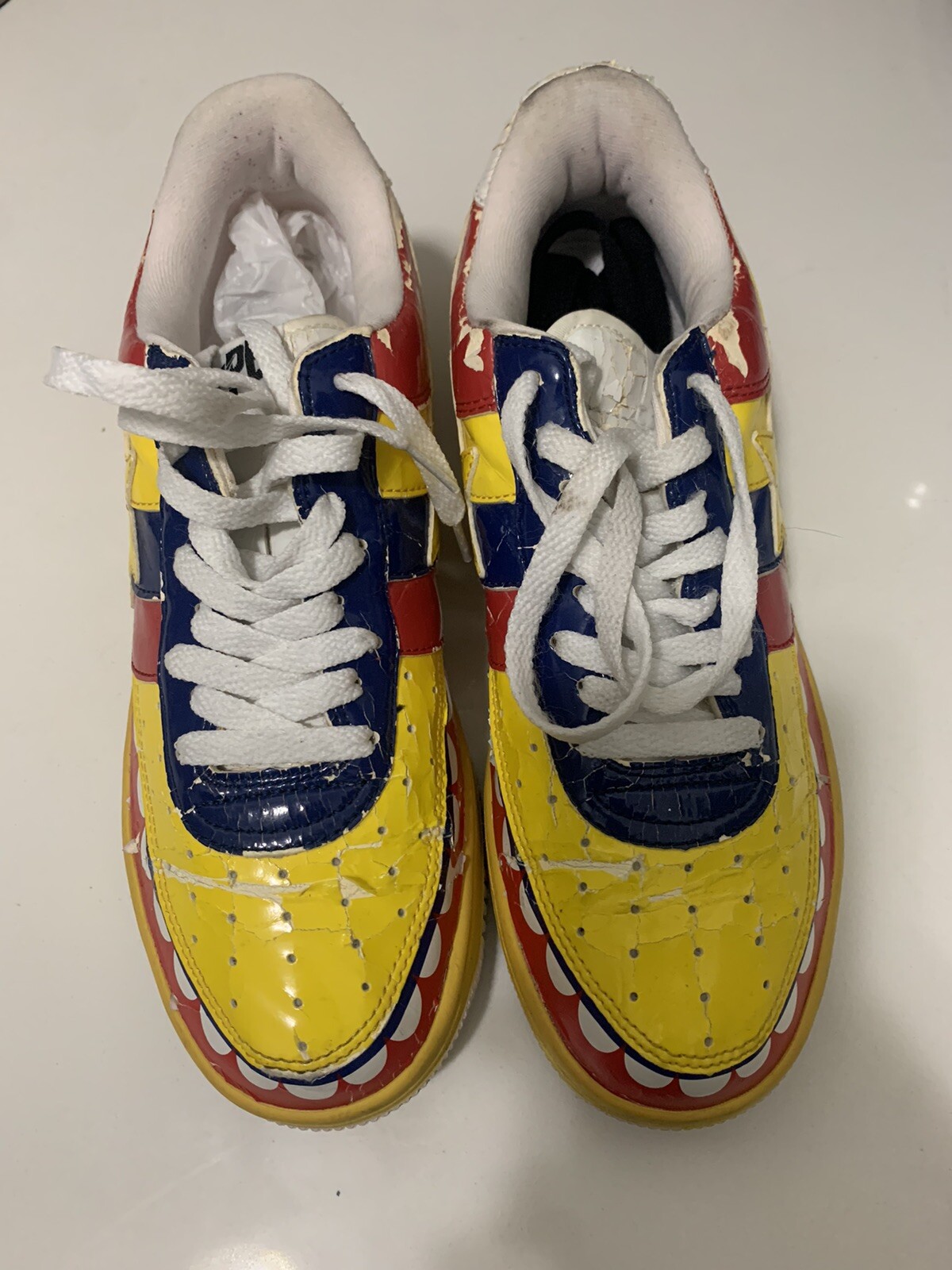 yellow bape shoes