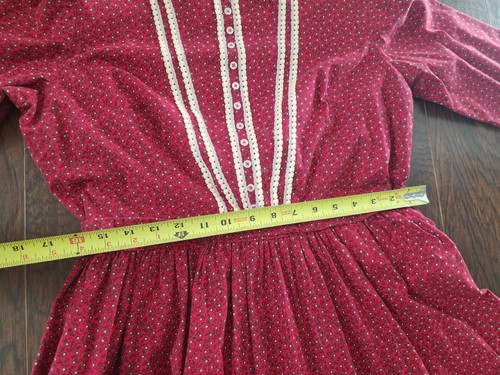 Vintage 70s Prairie Calico Full Skirt Boho maxi Dress W27", $85 - Photo 5