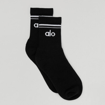 ALO Yoga UNISEX HALF-CREW THROWBACK SOCKS White 3 Pairs | eBay