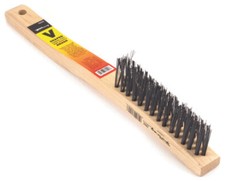Forney 70522 V-Groove Carbon Steel Wire Brush Wood Handle 13-3/4" 8914970