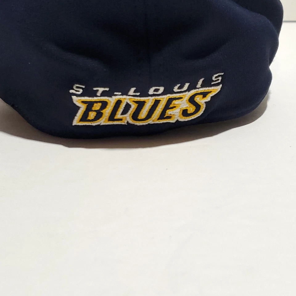 St Louis Blues Hat Cap NHL Hockey Reebok Blue Yellow One Size Fits All - Image 3 of 4