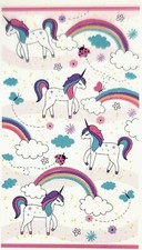 KALEIDOSCOPE KIDS WHITE,PINK UNICORN,RAINBOW COTTON BATH,HAND,WASHCLOTH TOWEL